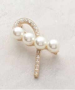 OPAQUE.CLIP / オペーク ドット クリップ ブローチ・コサージュ | フェイクパール カーブラインブローチ