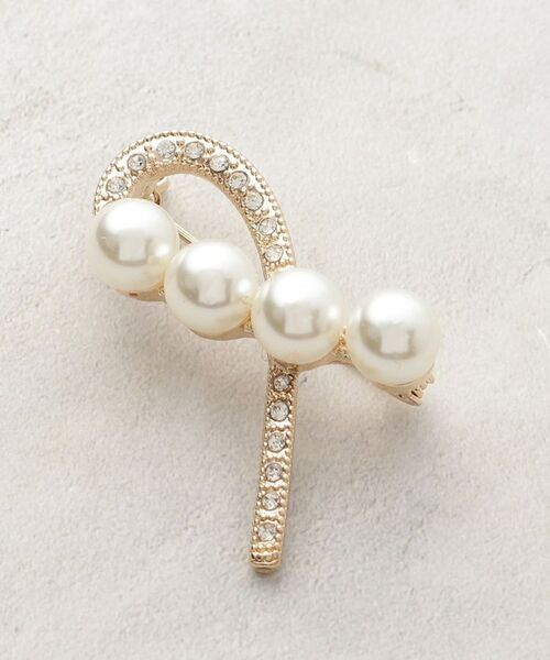 OPAQUE.CLIP / オペーク ドット クリップ ブローチ・コサージュ | フェイクパール カーブラインブローチ | 詳細1