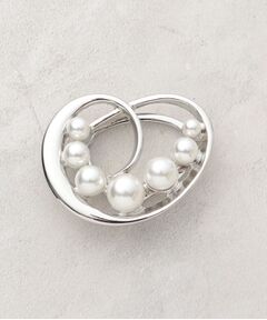 【マグネット】フェイクパール×メタルブローチ