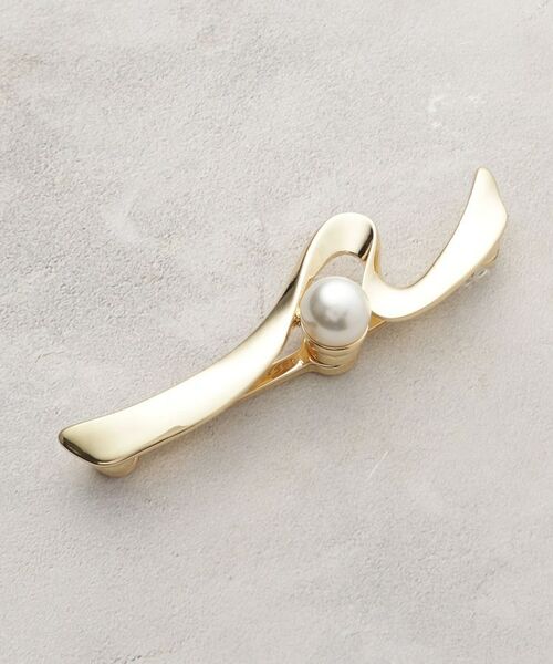 OPAQUE.CLIP / オペーク ドット クリップ ブローチ・コサージュ | 【マグネット】1粒フェイクパールラインブローチ | 詳細1