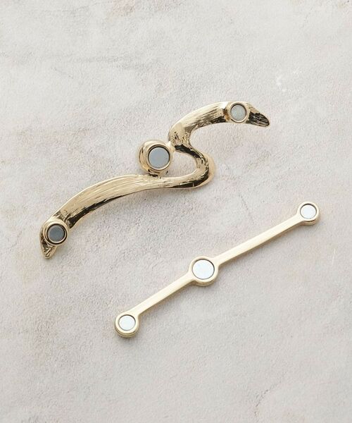 OPAQUE.CLIP / オペーク ドット クリップ ブローチ・コサージュ | 【マグネット】1粒フェイクパールラインブローチ | 詳細3