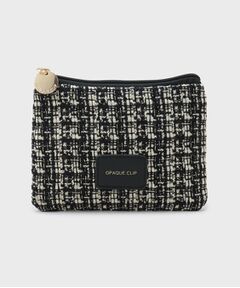 OPAQUE.CLIP / オペーク ドット クリップ ポーチ | ツイードコンビスクエアポーチ