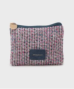 OPAQUE.CLIP / オペーク ドット クリップ ポーチ | ツイードコンビスクエアポーチ