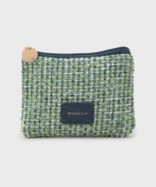 OPAQUE.CLIP / オペーク ドット クリップ ポーチ | ツイードコンビスクエアポーチ | 詳細1