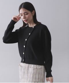 OPAQUE.CLIP / オペーク ドット クリップ カーディガン・ボレロ | アシンメトリーボタンカーデ【洗濯機OK】