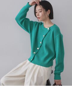 OPAQUE.CLIP / オペーク ドット クリップ カーディガン・ボレロ | アシンメトリーボタンカーデ【洗濯機OK】