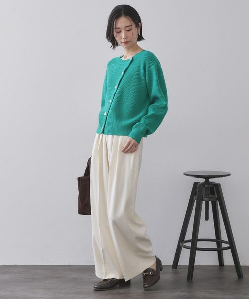 OPAQUE.CLIP / オペーク ドット クリップ カーディガン・ボレロ | アシンメトリーボタンカーデ【洗濯機OK】 | 詳細11