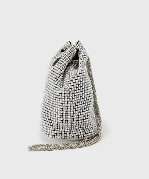 OPAQUE.CLIP / オペーク ドット クリップ ショルダーバッグ | ラインストーン調シャイニー巾着ミニショルダーバッグ【2WAY】 | 詳細4