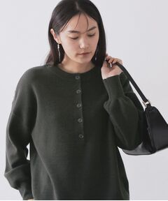 OPAQUE.CLIP / オペーク ドット クリップ ニット・セーター | ヘンリーネックニット／前後2WAY【洗濯機OK】