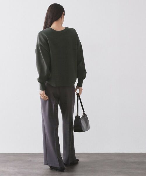 OPAQUE.CLIP / オペーク ドット クリップ ニット・セーター | ヘンリーネックニット／前後2WAY【洗濯機OK】 | 詳細13