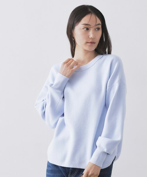 OPAQUE.CLIP / オペーク ドット クリップ ニット・セーター | ヘンリーネックニット／前後2WAY【洗濯機OK】 | 詳細15