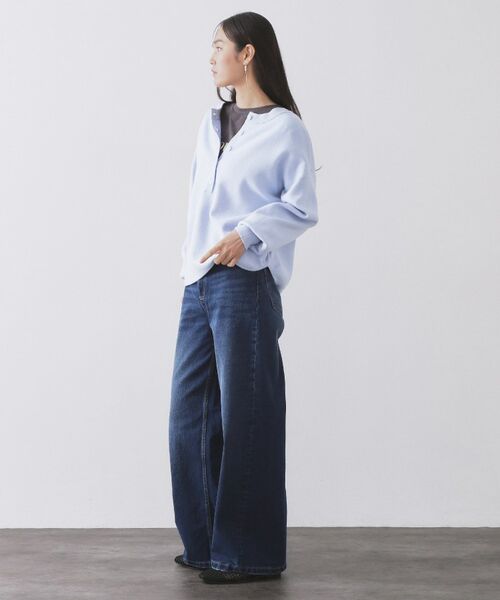 OPAQUE.CLIP / オペーク ドット クリップ ニット・セーター | ヘンリーネックニット／前後2WAY【洗濯機OK】 | 詳細18