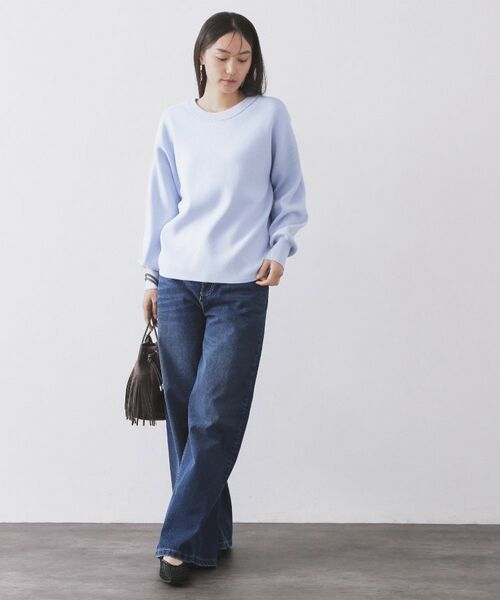 OPAQUE.CLIP / オペーク ドット クリップ ニット・セーター | ヘンリーネックニット／前後2WAY【洗濯機OK】 | 詳細19