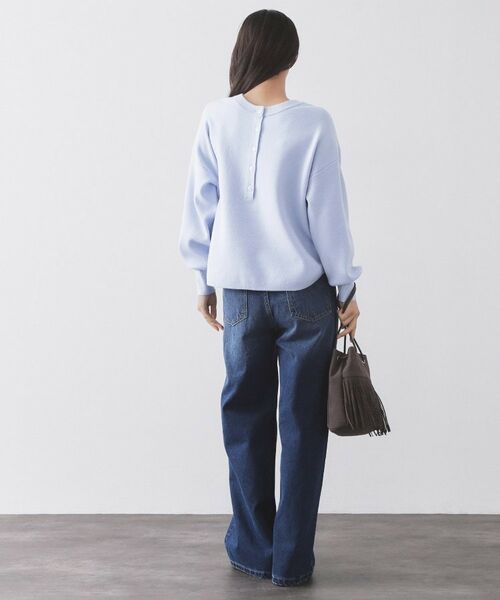 OPAQUE.CLIP / オペーク ドット クリップ ニット・セーター | ヘンリーネックニット／前後2WAY【洗濯機OK】 | 詳細20