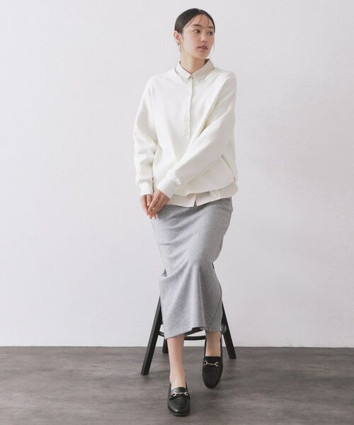 OPAQUE.CLIP / オペーク ドット クリップ ニット・セーター | ヘンリーネックニット／前後2WAY【洗濯機OK】 | 詳細3