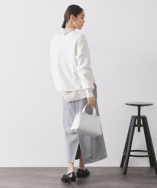 OPAQUE.CLIP / オペーク ドット クリップ ニット・セーター | ヘンリーネックニット／前後2WAY【洗濯機OK】 | 詳細4