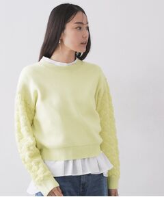 OPAQUE.CLIP / オペーク ドット クリップ ニット・セーター | ループヤーンスリーブニット【洗濯機OK】