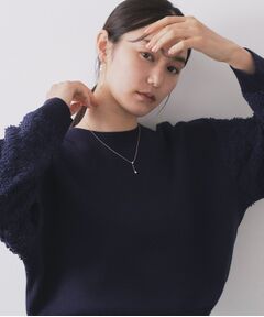 OPAQUE.CLIP / オペーク ドット クリップ ニット・セーター | ループヤーンスリーブニット【洗濯機OK】