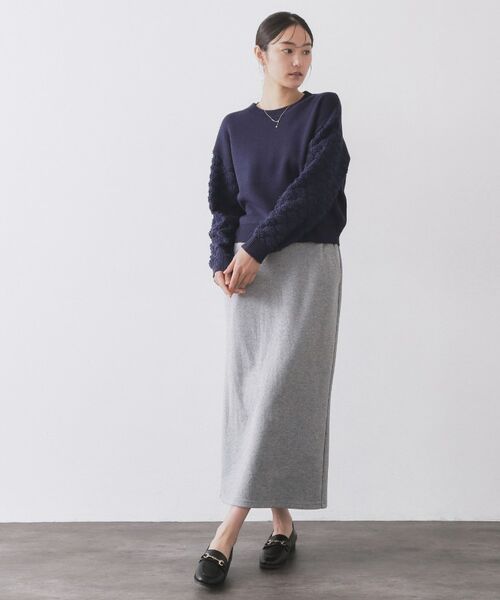 OPAQUE.CLIP / オペーク ドット クリップ ニット・セーター | ループヤーンスリーブニット【洗濯機OK】 | 詳細10