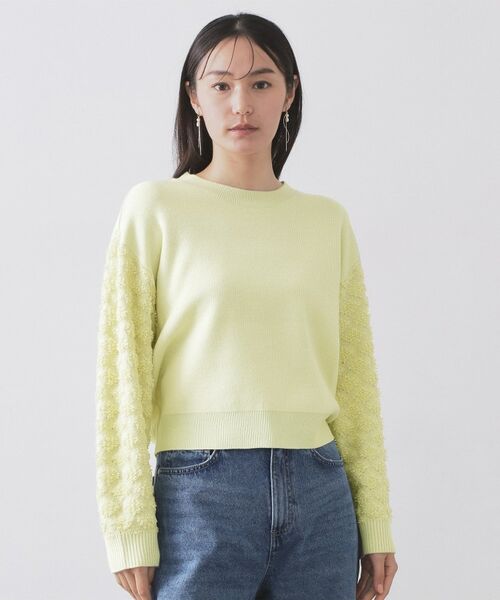 OPAQUE.CLIP / オペーク ドット クリップ ニット・セーター | ループヤーンスリーブニット【洗濯機OK】 | 詳細13