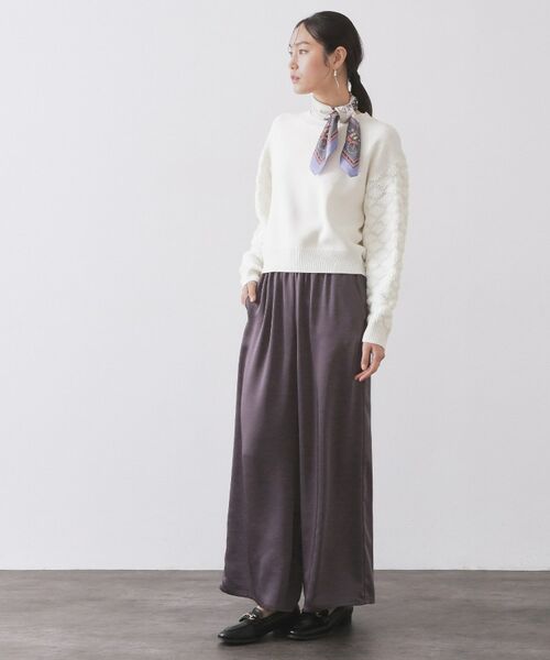 OPAQUE.CLIP / オペーク ドット クリップ ニット・セーター | ループヤーンスリーブニット【洗濯機OK】 | 詳細2