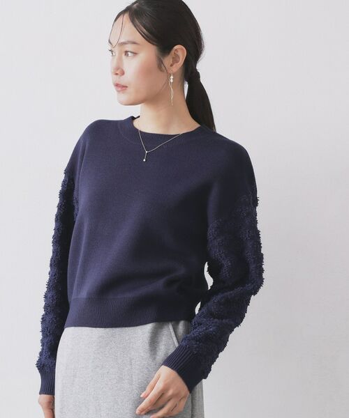 OPAQUE.CLIP / オペーク ドット クリップ ニット・セーター | ループヤーンスリーブニット【洗濯機OK】 | 詳細9