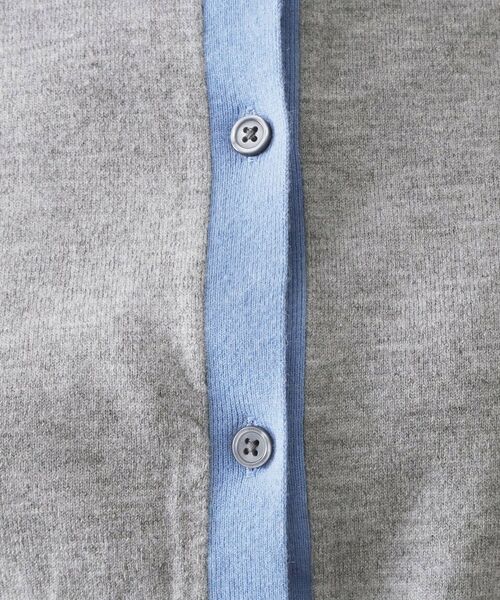 OPAQUE.CLIP / オペーク ドット クリップ ニット・セーター | ダブルカラーポロ衿配色ニット【洗濯機OK】 | 詳細4