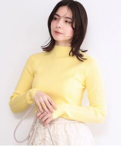 OPAQUE.CLIP / オペーク ドット クリップ ニット・セーター | ランダムリブハイネックニット【洗濯機OK】