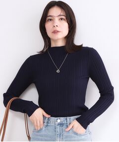 OPAQUE.CLIP / オペーク ドット クリップ ニット・セーター | ランダムリブハイネックニット【洗濯機OK】