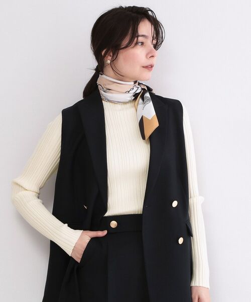 OPAQUE.CLIP / オペーク ドット クリップ ニット・セーター | ランダムリブハイネックニット【洗濯機OK】 | 詳細1