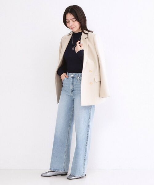 OPAQUE.CLIP / オペーク ドット クリップ ニット・セーター | ランダムリブハイネックニット【洗濯機OK】 | 詳細11