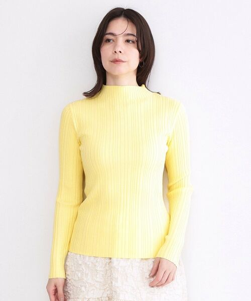 OPAQUE.CLIP / オペーク ドット クリップ ニット・セーター | ランダムリブハイネックニット【洗濯機OK】 | 詳細13