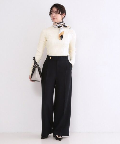 OPAQUE.CLIP / オペーク ドット クリップ ニット・セーター | ランダムリブハイネックニット【洗濯機OK】 | 詳細2