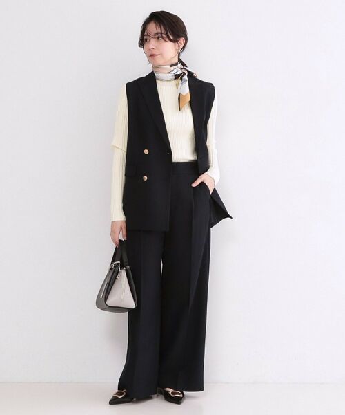 OPAQUE.CLIP / オペーク ドット クリップ ニット・セーター | ランダムリブハイネックニット【洗濯機OK】 | 詳細3