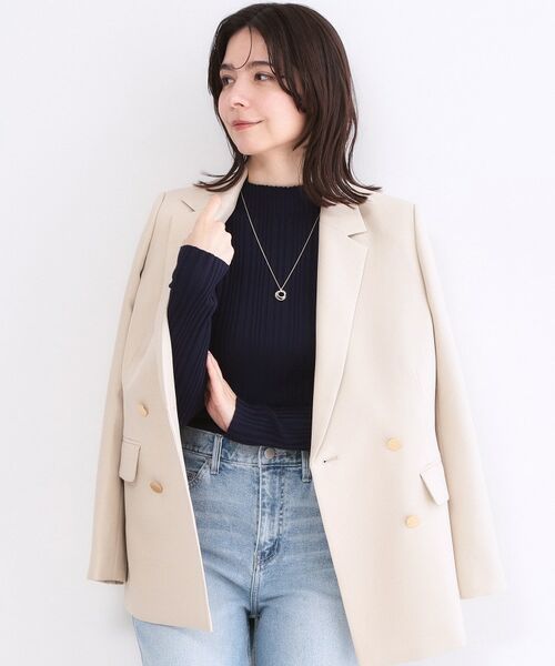 OPAQUE.CLIP / オペーク ドット クリップ ニット・セーター | ランダムリブハイネックニット【洗濯機OK】 | 詳細9