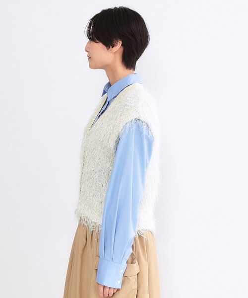 OPAQUE.CLIP / オペーク ドット クリップ ニット・セーター | フリンジニットベスト【洗濯機OK】 | 詳細10