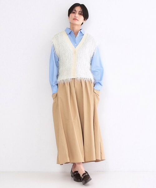 OPAQUE.CLIP / オペーク ドット クリップ ニット・セーター | フリンジニットベスト【洗濯機OK】 | 詳細2