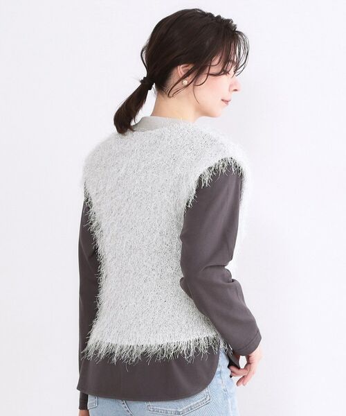 OPAQUE.CLIP / オペーク ドット クリップ ニット・セーター | フリンジニットベスト【洗濯機OK】 | 詳細5