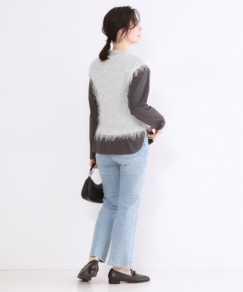 OPAQUE.CLIP / オペーク ドット クリップ ニット・セーター | フリンジニットベスト【洗濯機OK】 | 詳細7