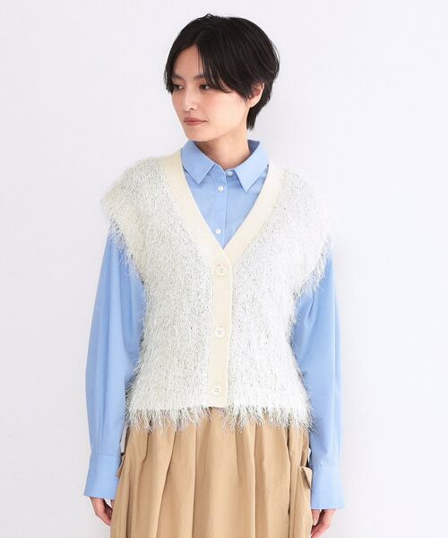 OPAQUE.CLIP / オペーク ドット クリップ ニット・セーター | フリンジニットベスト【洗濯機OK】 | 詳細9