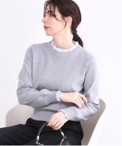 OPAQUE.CLIP / オペーク ドット クリップ ニット・セーター | 襟フリルドッキングニット【洗濯機OK】