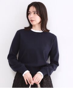 OPAQUE.CLIP / オペーク ドット クリップ ニット・セーター | 襟フリルドッキングニット【洗濯機OK】