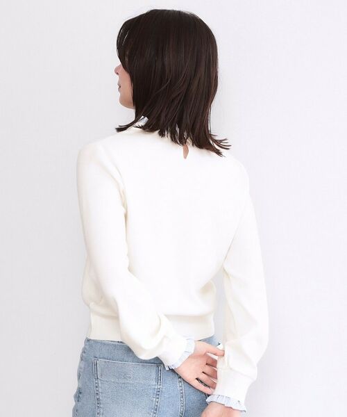 OPAQUE.CLIP / オペーク ドット クリップ ニット・セーター | 襟フリルドッキングニット【洗濯機OK】 | 詳細1