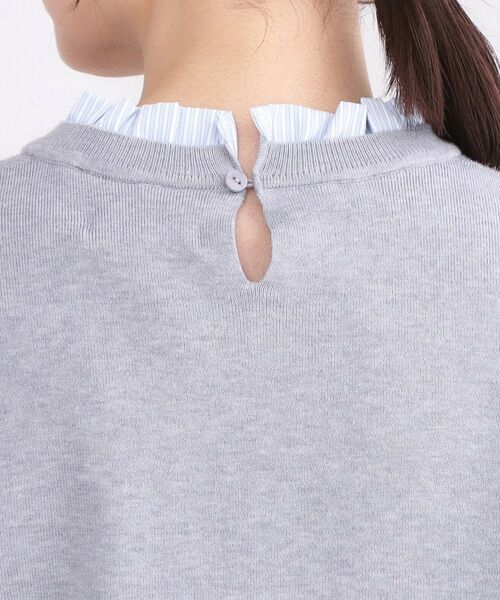 OPAQUE.CLIP / オペーク ドット クリップ ニット・セーター | 襟フリルドッキングニット【洗濯機OK】 | 詳細17