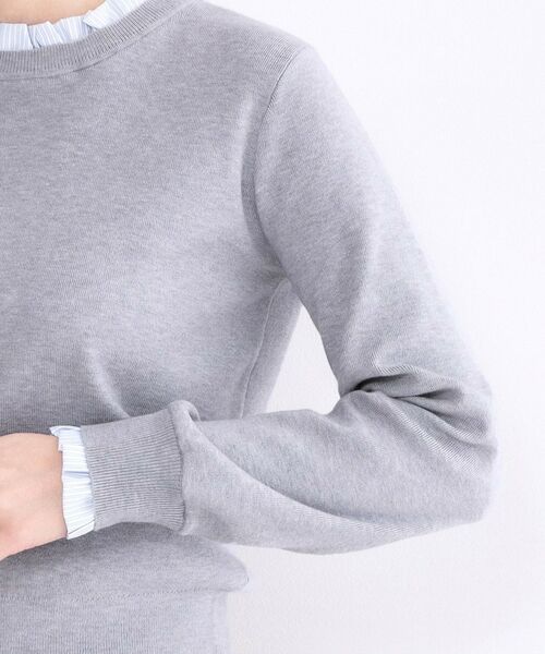 OPAQUE.CLIP / オペーク ドット クリップ ニット・セーター | 襟フリルドッキングニット【洗濯機OK】 | 詳細18