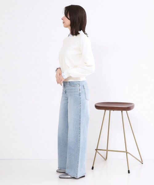 OPAQUE.CLIP / オペーク ドット クリップ ニット・セーター | 襟フリルドッキングニット【洗濯機OK】 | 詳細3