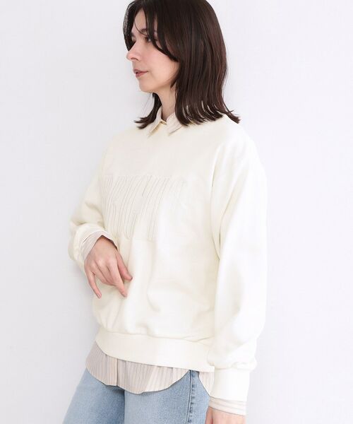 OPAQUE.CLIP / オペーク ドット クリップ カットソー | ロゴ刺繍裏毛トップス【洗濯機OK】 | 詳細1