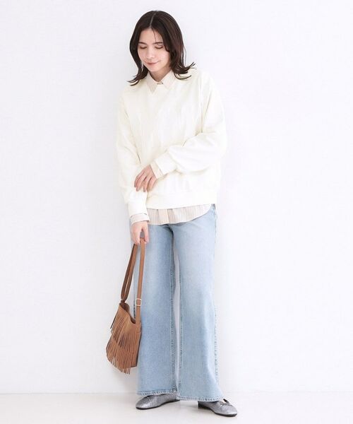 OPAQUE.CLIP / オペーク ドット クリップ カットソー | ロゴ刺繍裏毛トップス【洗濯機OK】 | 詳細2