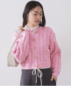 OPAQUE.CLIP / オペーク ドット クリップ カーディガン・ボレロ | ケーブルミドルゲージニットカーディガン【洗濯機OK】