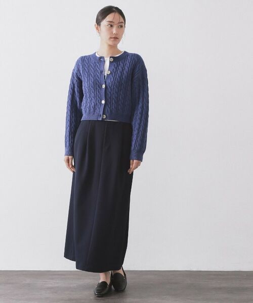 OPAQUE.CLIP / オペーク ドット クリップ カーディガン・ボレロ | ケーブルミドルゲージニットカーディガン【洗濯機OK】 | 詳細10